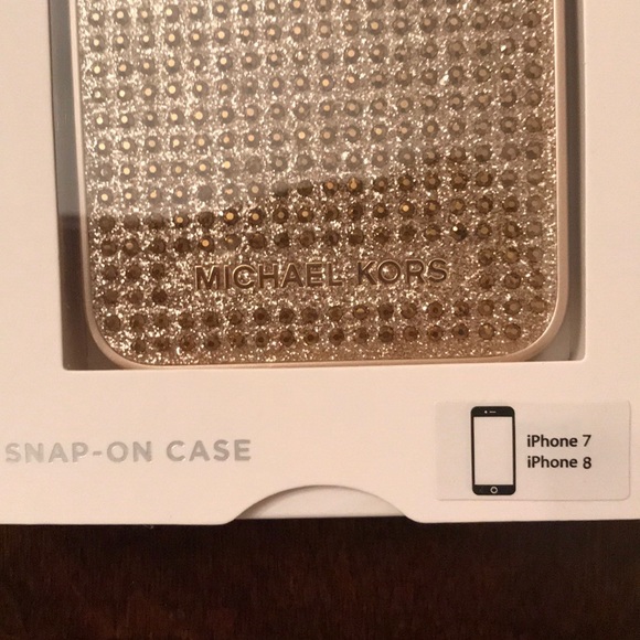 Michael Kors Gold iphone case with stone detail - Picture 3 of 4